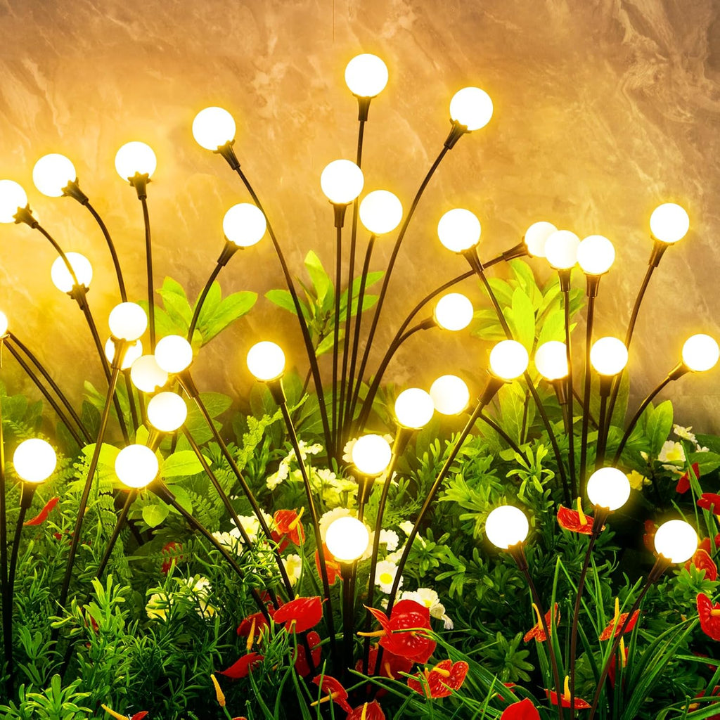 Solar Garden Firefly Lights - LED String Lights for Outdoor Decor & Landscape Lighting