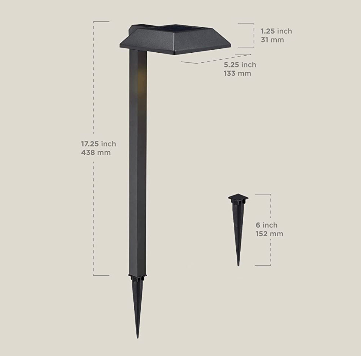 Solar LED Pathway Lights 30 Lumen Oil-Rubbed Bronze, 6-Pack for Outdoor Garden & Landscape Lighting