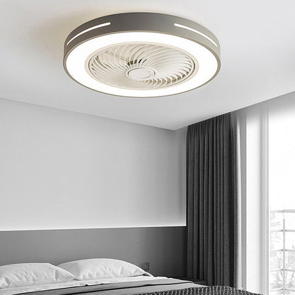 Inverter Ceiling Light with Fan: Compact Folding Blade Design Hidden Recessed Light and Fan Combo for Indoor Use Smart, Low Height Nordic Style, Ideal for Kitchens and Small Spaces