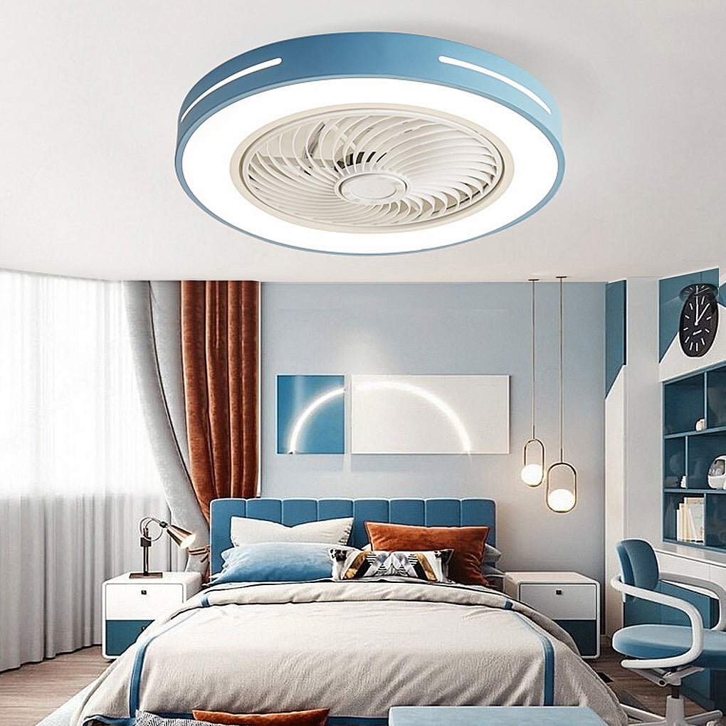 Inverter Ceiling Light with Fan: Compact Folding Blade Design Hidden Recessed Light and Fan Combo for Indoor Use Smart, Low Height Nordic Style, Ideal for Kitchens and Small Spaces