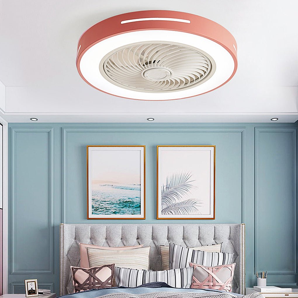 Inverter Ceiling Light with Fan: Compact Folding Blade Design Hidden Recessed Light and Fan Combo for Indoor Use Smart, Low Height Nordic Style, Ideal for Kitchens and Small Spaces