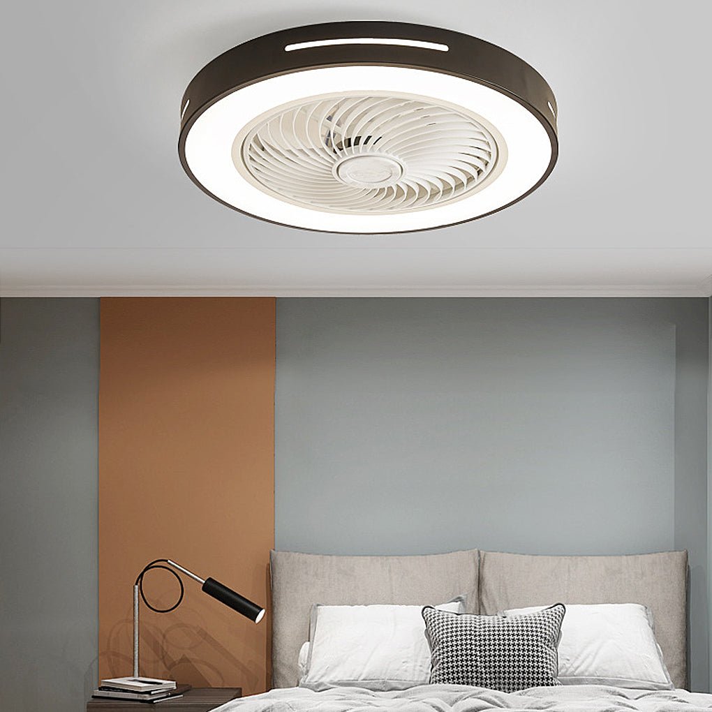 Inverter Ceiling Light with Fan: Compact Folding Blade Design Hidden Recessed Light and Fan Combo for Indoor Use Smart, Low Height Nordic Style, Ideal for Kitchens and Small Spaces