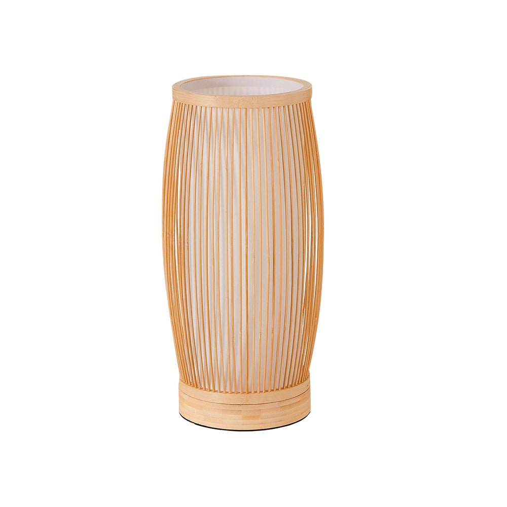 LED Bamboo Table Lamp - Japanese Lantern Style for Home Decor & Ambient Lighting