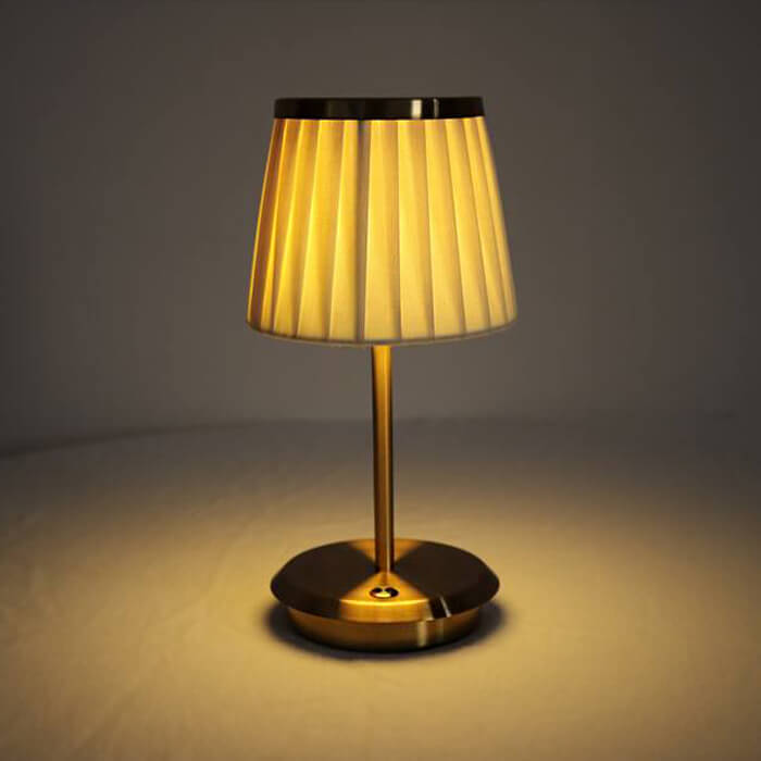 Fabric Table Lamp with Modern Design for Living Room, Bedroom & Office Use