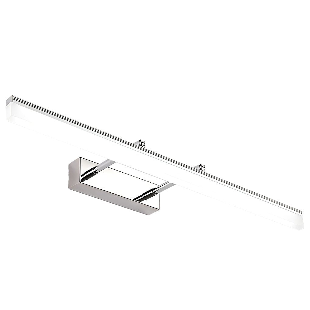 Retractable Bathroom Vanity Light with Acrylic Bar & Stainless Steel Fixture for Over Mirror Installation