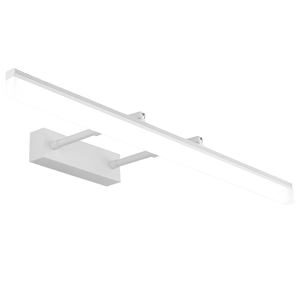 Retractable Bathroom Vanity Light with Acrylic Bar & Stainless Steel Fixture for Over Mirror Installation