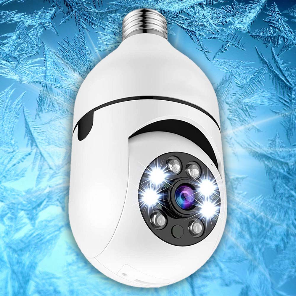 WiFi Light Bulb Security Camera 360° with 1080P HD, Night Vision, Motion Detection - Discreet Wireless Surveillance - Easy Installation - Smart Home Monitoring