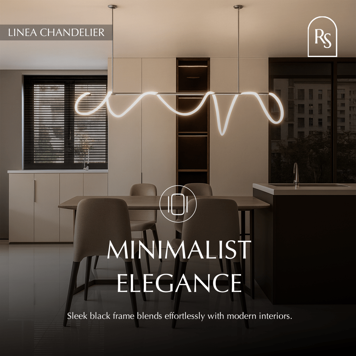 LED Chandelier | Adjustable Color Temperature, Dimmable & Perfect for Contemporary Spaces