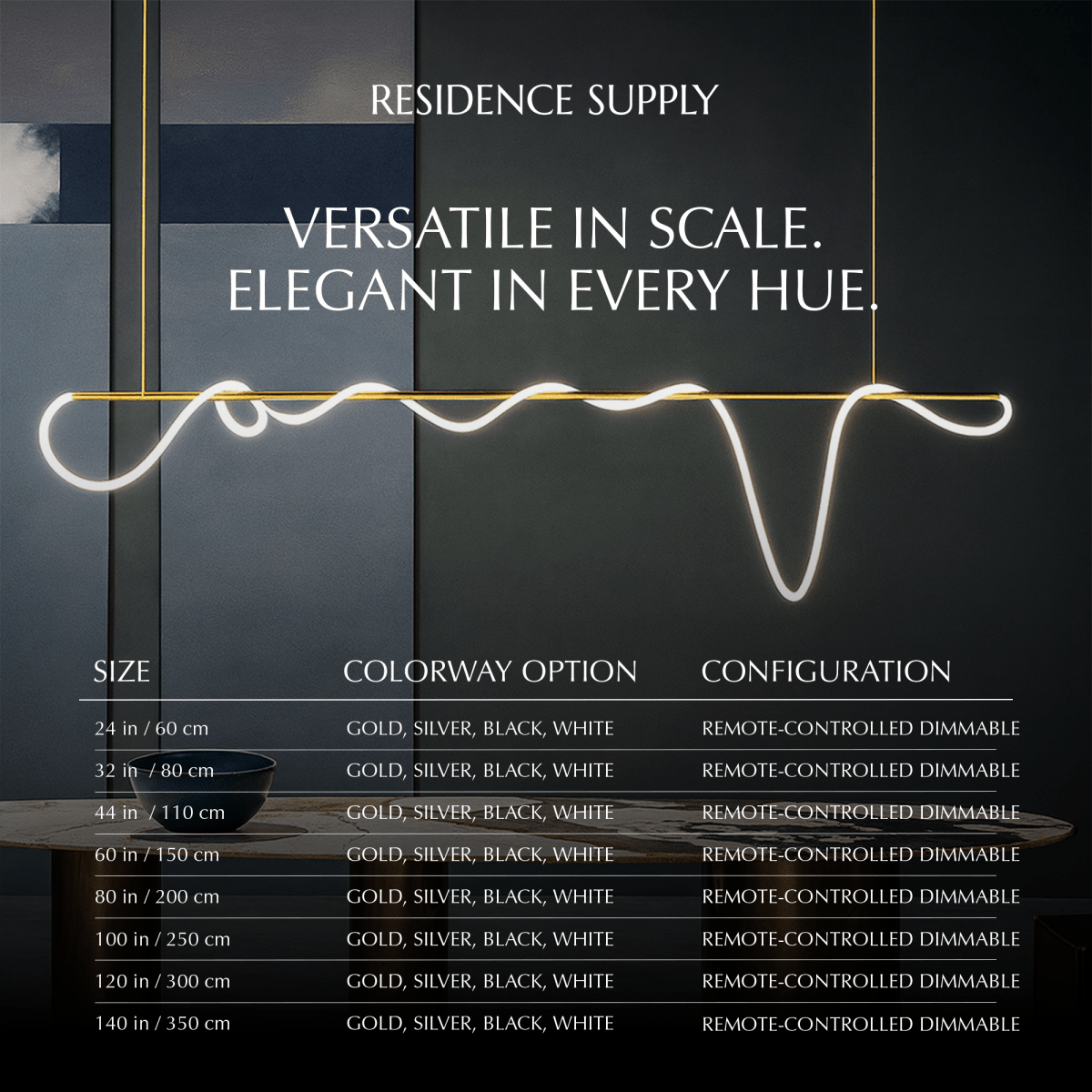 LED Chandelier | Adjustable Color Temperature, Dimmable & Perfect for Contemporary Spaces