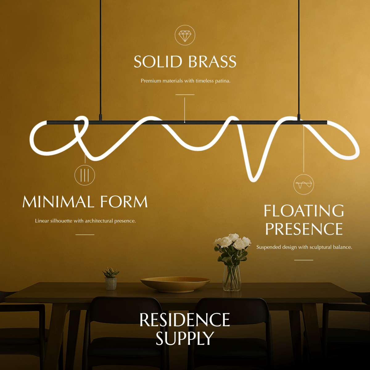 LED Chandelier | Adjustable Color Temperature, Dimmable & Perfect for Contemporary Spaces