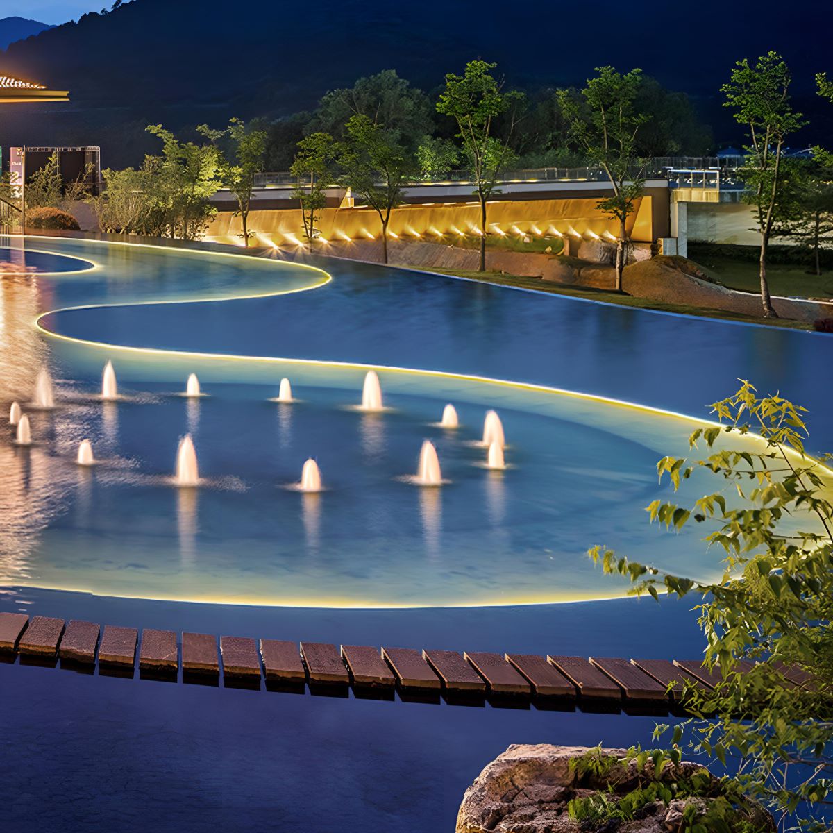 24V Low Voltage Waterproof LED Linear Strip Lights – Flexible Recessed Outdoor & Underwater Lighting for Garden, Patio, Pool