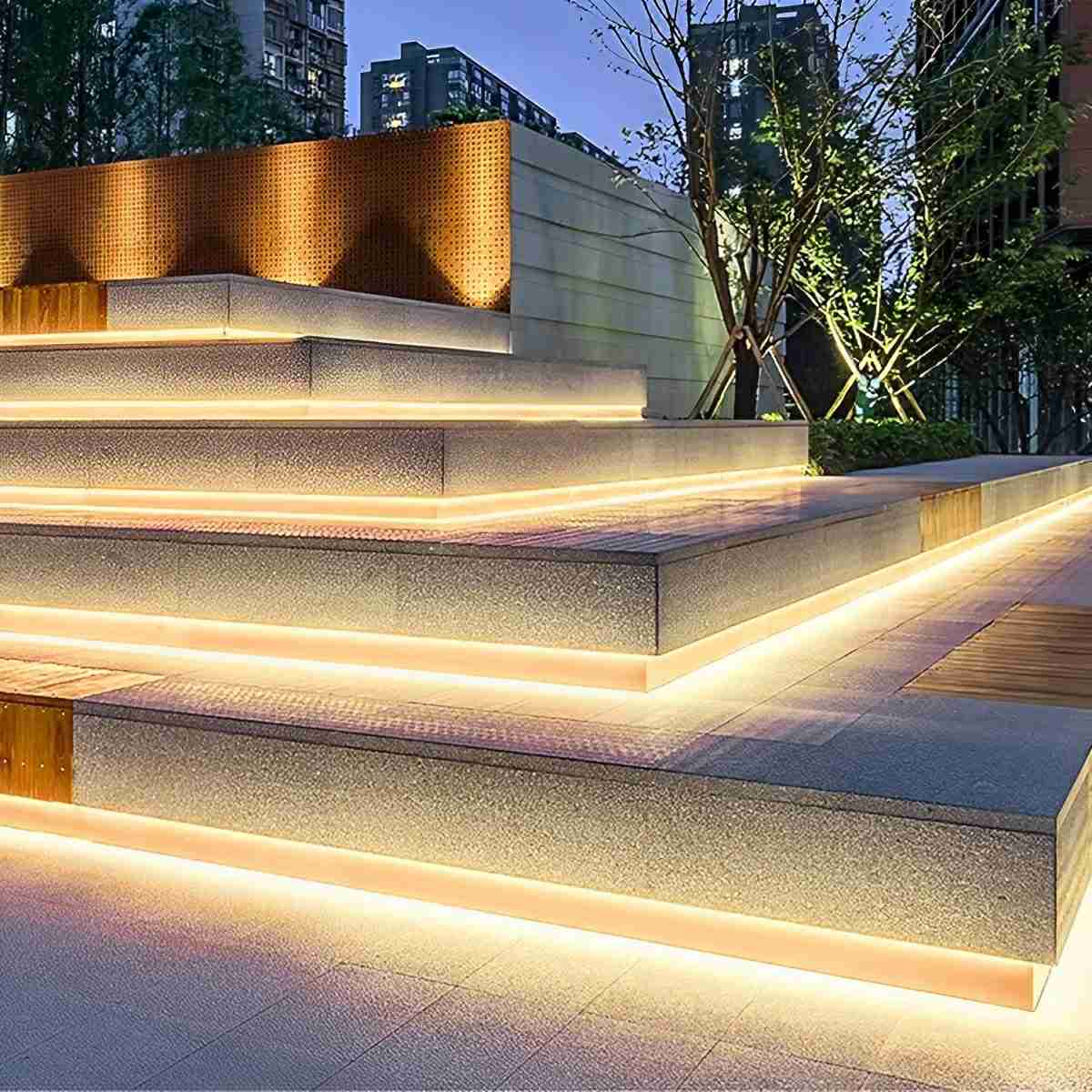 24V Low Voltage Waterproof LED Linear Strip Lights – Flexible Recessed Outdoor & Underwater Lighting for Garden, Patio, Pool