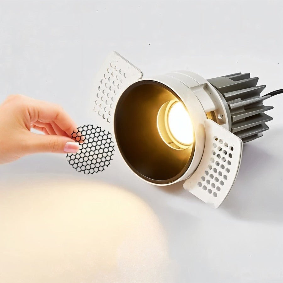 Trimless LED Downlight Fixture - Recessed Lighting for Modern Homes & Commercial Spaces