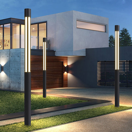 Tall Outdoor Commercial Light Post: Sleek Led Lights for Patio and Poolside Elegance