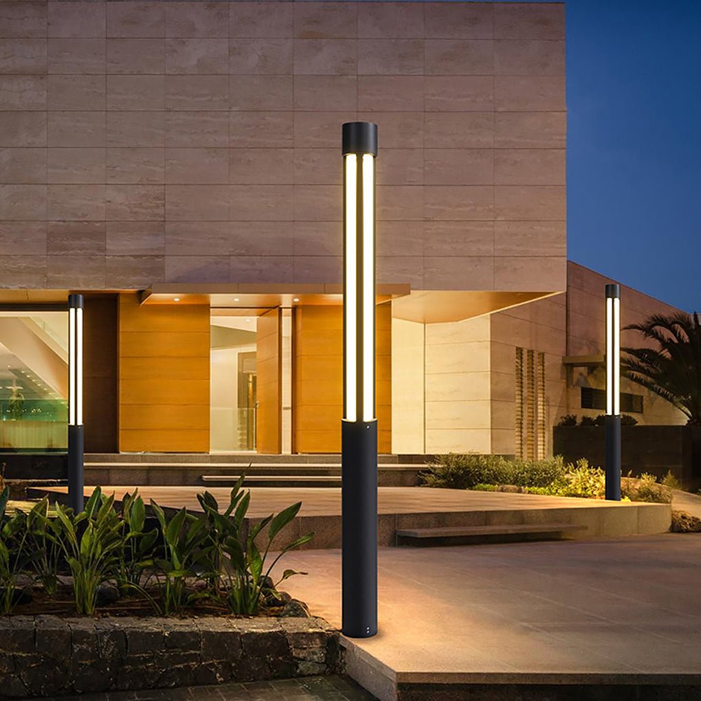 Tall Outdoor Commercial Light Post: Sleek Led Lights for Patio and Poolside Elegance