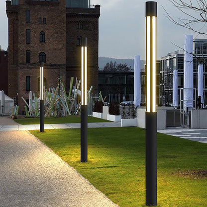 Tall Outdoor Commercial Light Post: Sleek Led Lights for Patio and Poolside Elegance