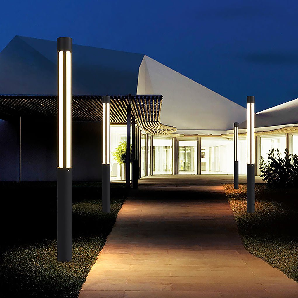 Tall Outdoor Commercial Light Post: Sleek Led Lights for Patio and Poolside Elegance