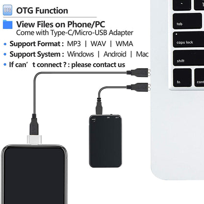 Mini Voice Recorder & Tiniest Listening Device with Phone Connectivity - Discreet Spy Audio Recorder