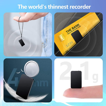 Mini Voice Recorder & Tiniest Listening Device with Phone Connectivity - Discreet Spy Audio Recorder