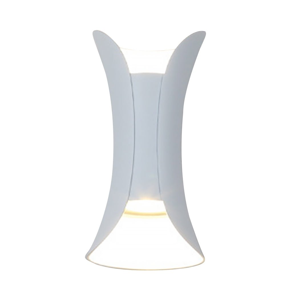 LED Waterproof Outdoor Wall Lights - Modern Curved Up and Down Lighting for Patios, Gardens, and Entryways