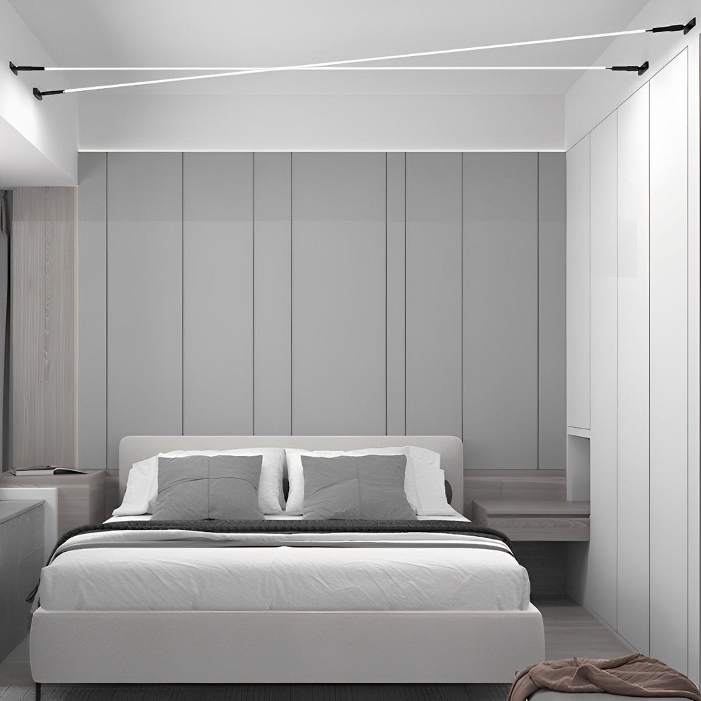 Modern Rotatable LED Strip Lights – Adjustable Linear Indoor Ceiling Light with Dimmable Remote