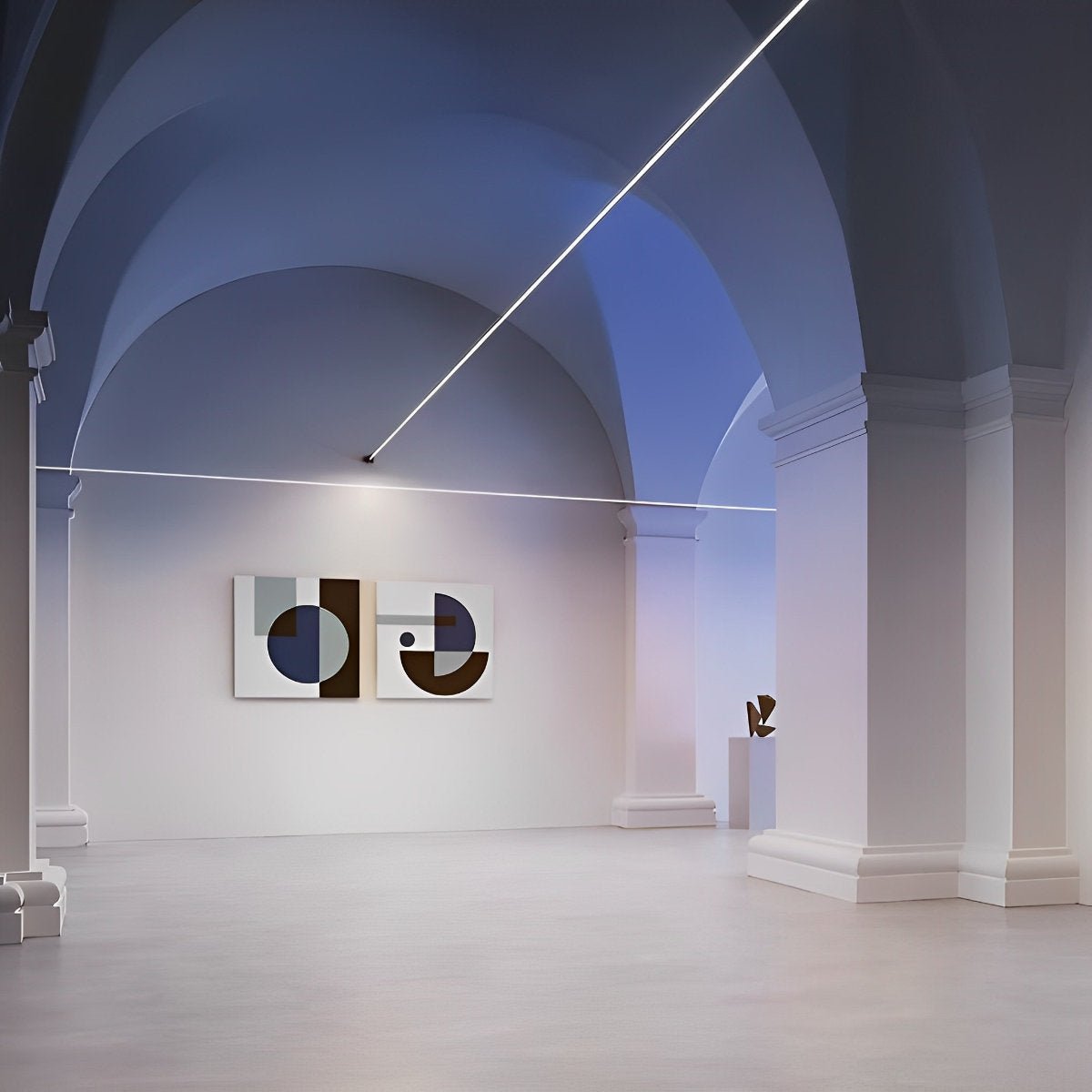 Modern Rotatable LED Strip Lights – Adjustable Linear Indoor Ceiling Light with Dimmable Remote