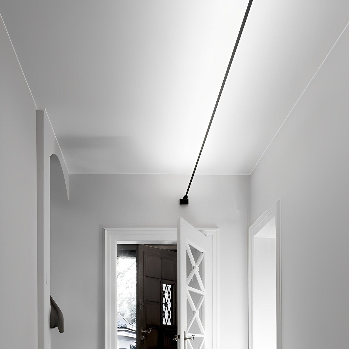 Modern Rotatable LED Strip Lights – Adjustable Linear Indoor Ceiling Light with Dimmable Remote