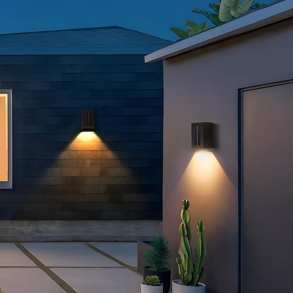 LED Solar Waterproof Up and Down Outdoor Wall Sconces for Garden, Patio & Exterior Lighting