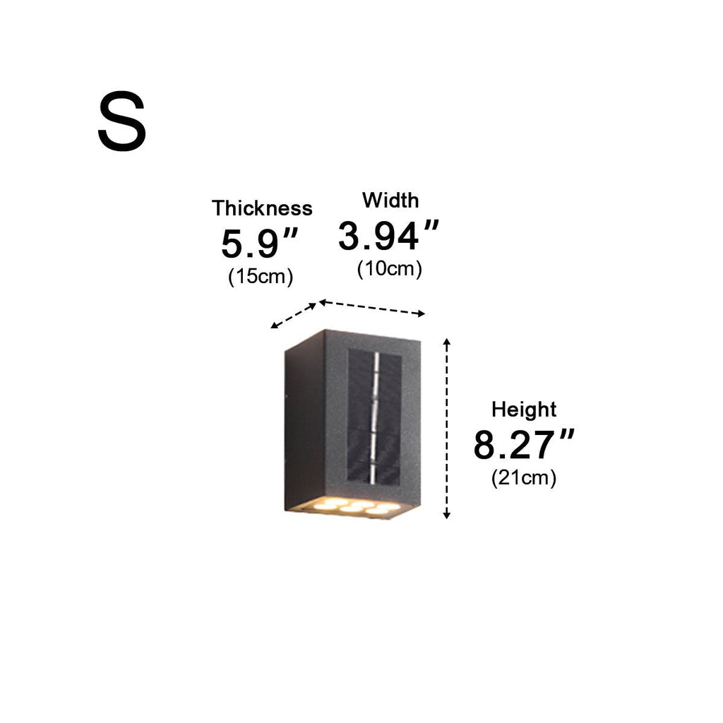 LED Solar Waterproof Up and Down Outdoor Wall Sconces for Garden, Patio & Exterior Lighting