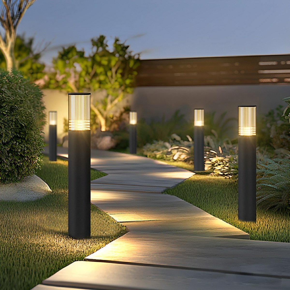 Modern Waterproof Outdoor LED Pillar Lights – Cylinder Garden & Lawn Lighting for Pathways, Villa, Park, and Yard