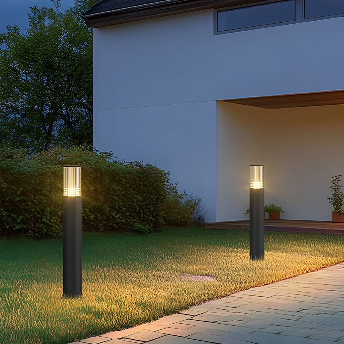Modern Waterproof Outdoor LED Pillar Lights – Cylinder Garden & Lawn Lighting for Pathways, Villa, Park, and Yard