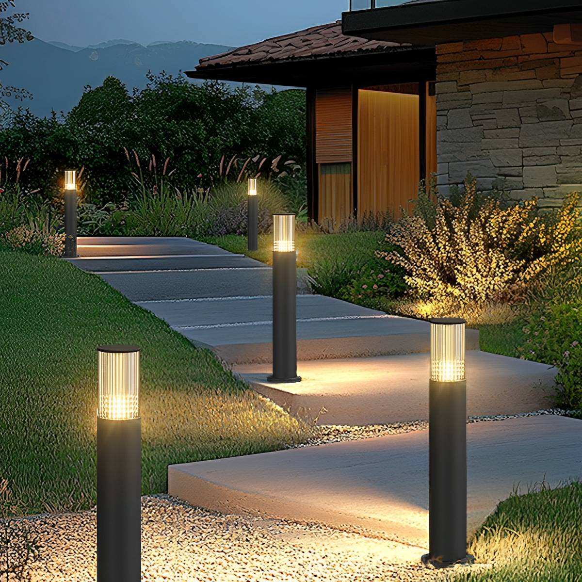Modern Waterproof Outdoor LED Pillar Lights – Cylinder Garden & Lawn Lighting for Pathways, Villa, Park, and Yard