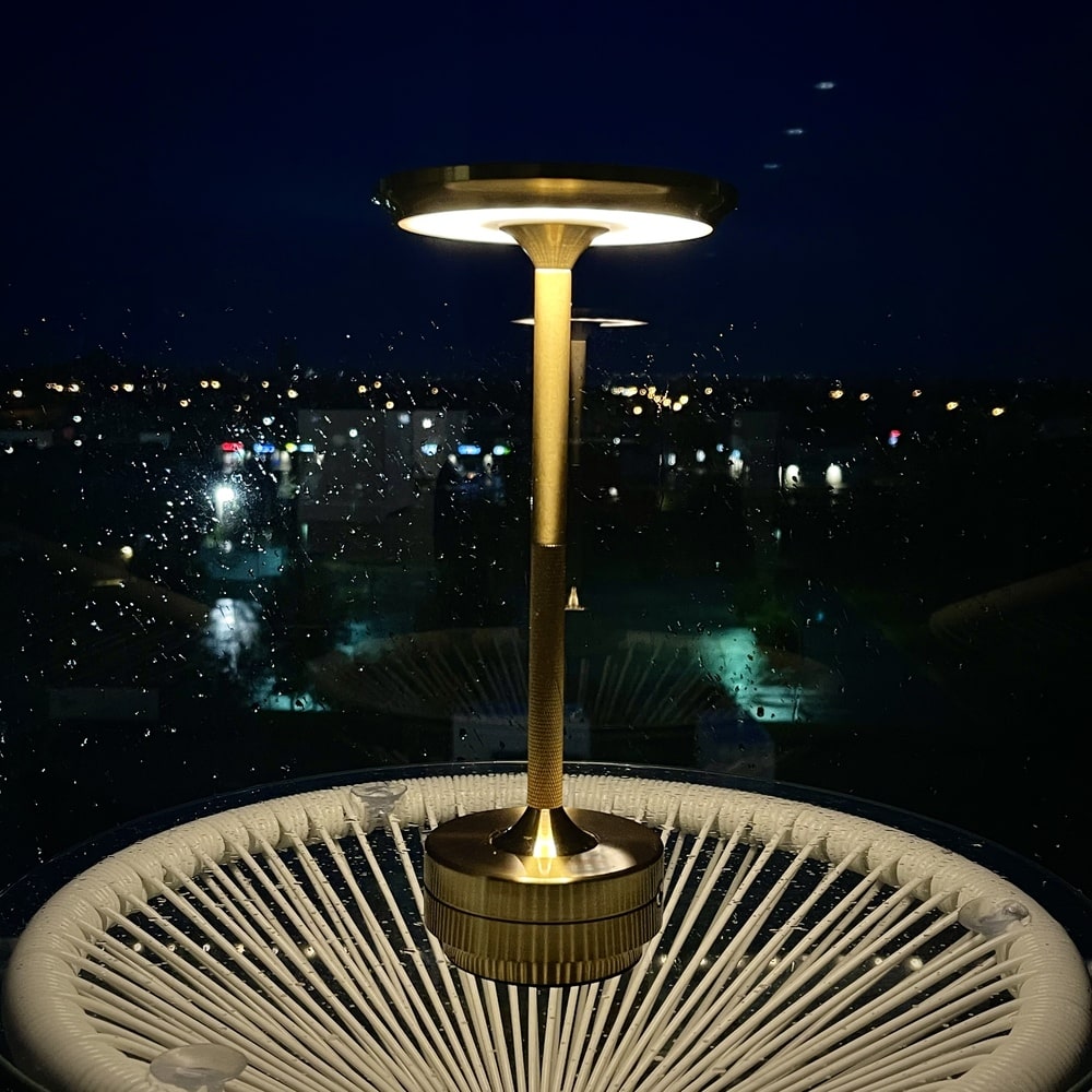 Cordless Metallic Table Lamp - Modern Design for Home & Office Lighting