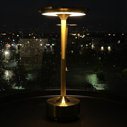 Rechargeable Cordless Table Lamp for Dining and Reading | LED Table Lamp with Touch | Ambient Outdoor Metallic Touch Lamp  for Modern Living