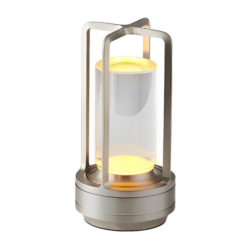 Portable Cordless Lantern Table Lamp with USB Rechargeable Touch Dimming for Nighttime Use & Outdoor Activities