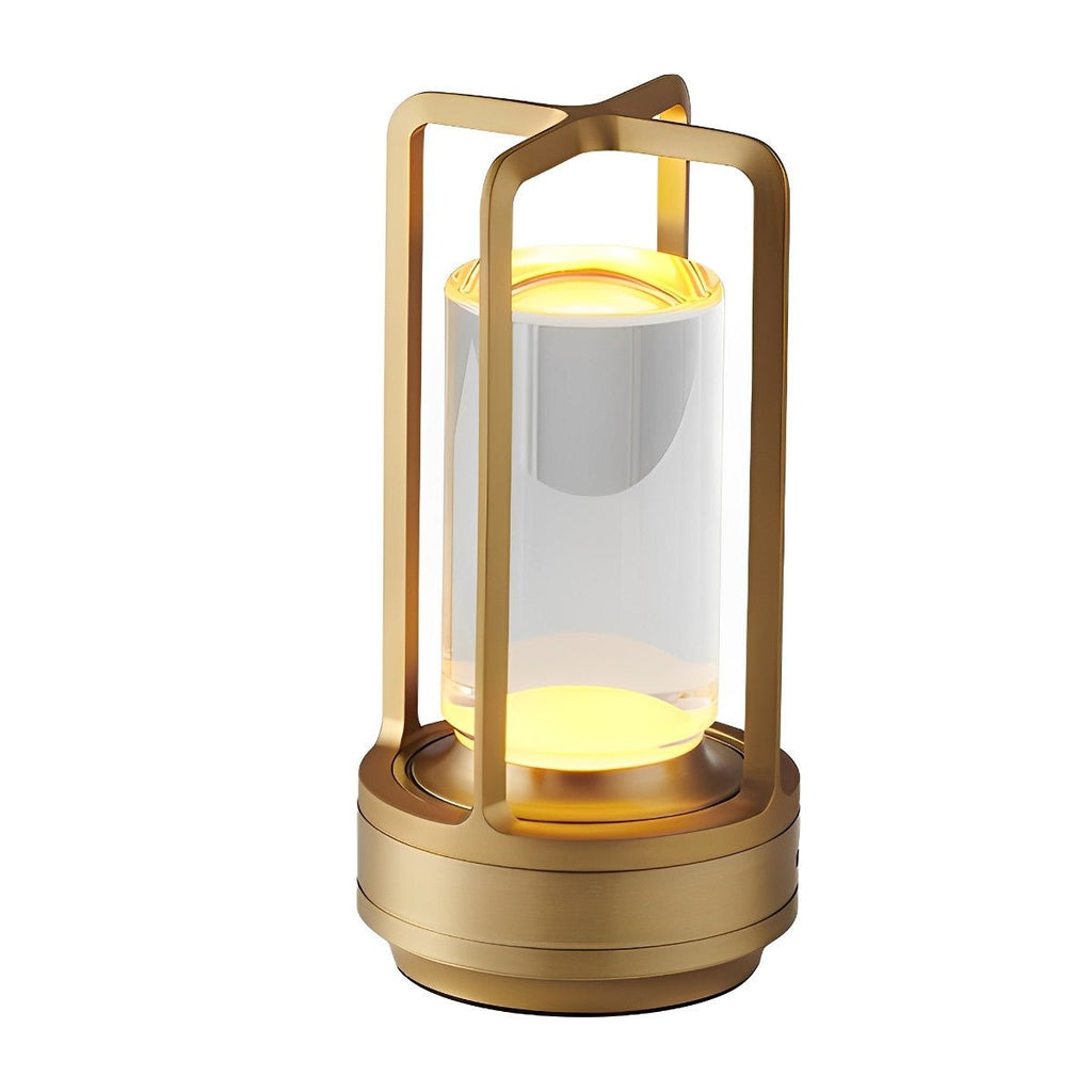 Portable Cordless Lantern Table Lamp with USB Rechargeable Touch Dimming for Nighttime Use & Outdoor Activities