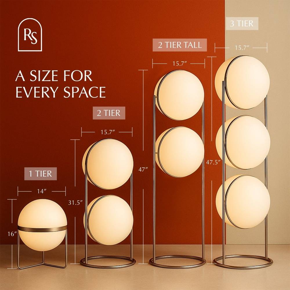 Rasu Floor Lamp | Stable, Slim Design with Adjustable Brightness for Living Room & Bedroom Use