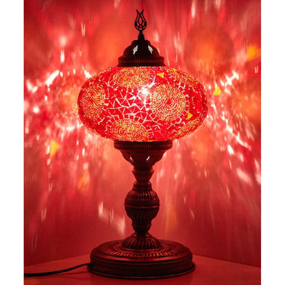 Mosaic Table Lamp - Handmade Colorful Glass Design for Living Room & Bedroom Lighting