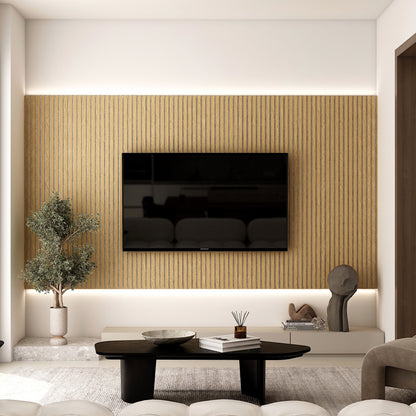 Acoustic Slat Wood Wall Panels for Home: Wood Slat Wall Paneling Solution for Acoustic Enhancement and Design