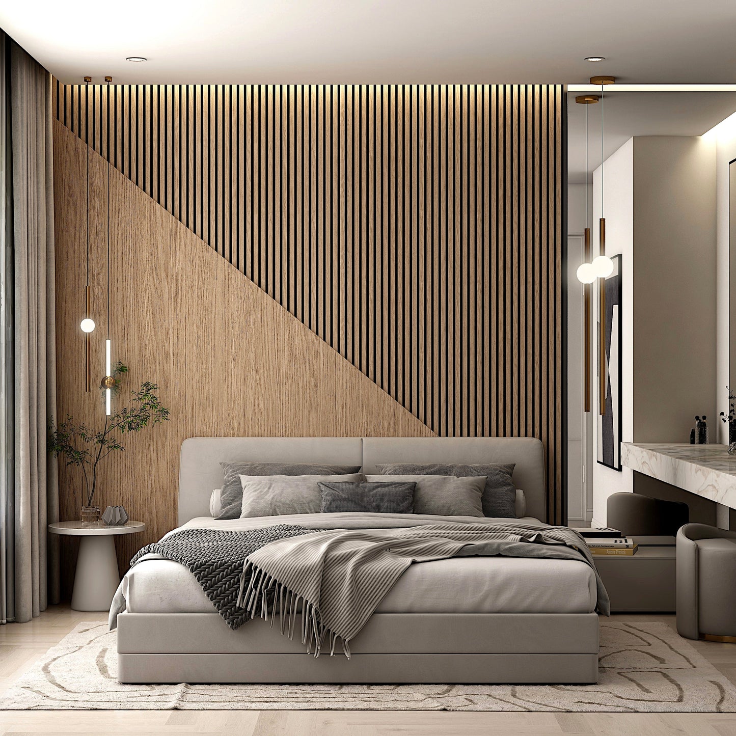 Acoustic Slat Wood Wall Panels for Home: Wood Slat Wall Paneling Solution for Acoustic Enhancement and Design