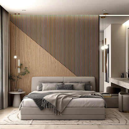 Acoustic Slat Wood Wall Panels for Home: Wood Slat Wall Paneling Solution for Acoustic Enhancement and Design