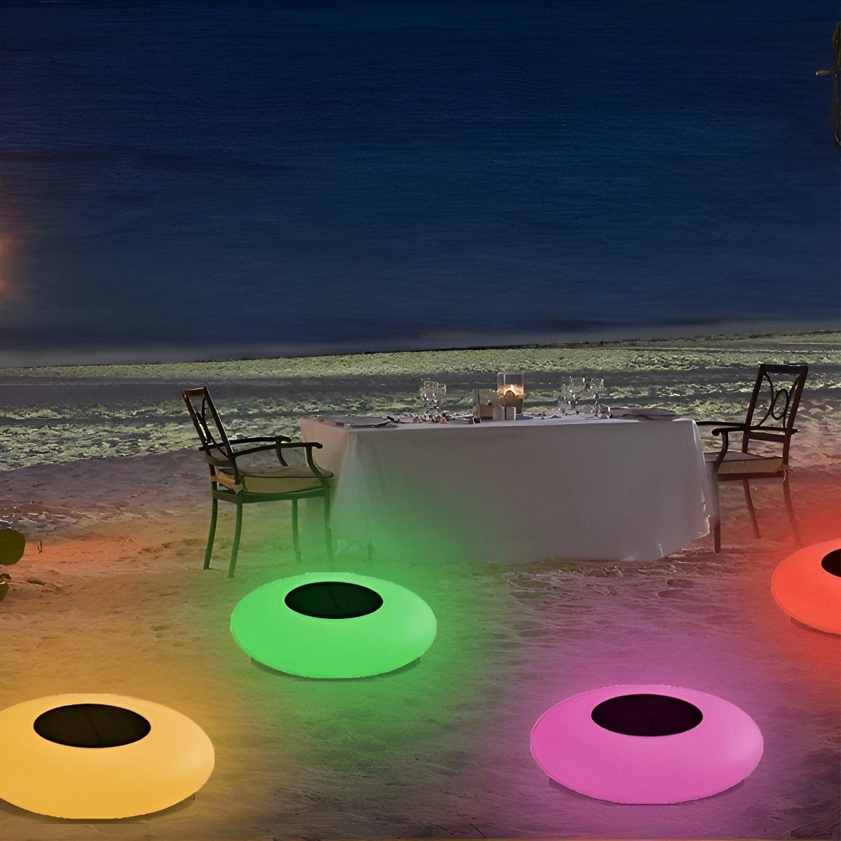 RGB LED Waterproof Solar Floating Pool Lights - Round Colorful Outdoor Pond Lamps for Garden, Patio & Pool Decor