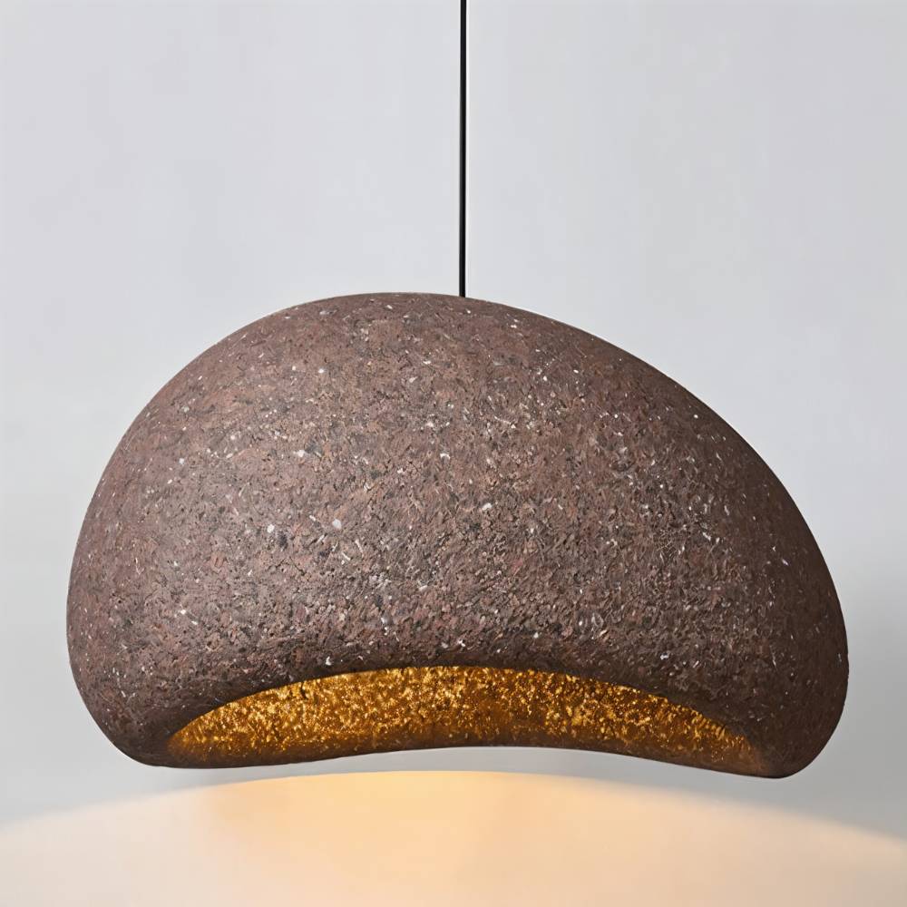 Shibui Sand Pendant Light - Modern Hanging Fixture with Natural Finish for Dining Room & Living Room