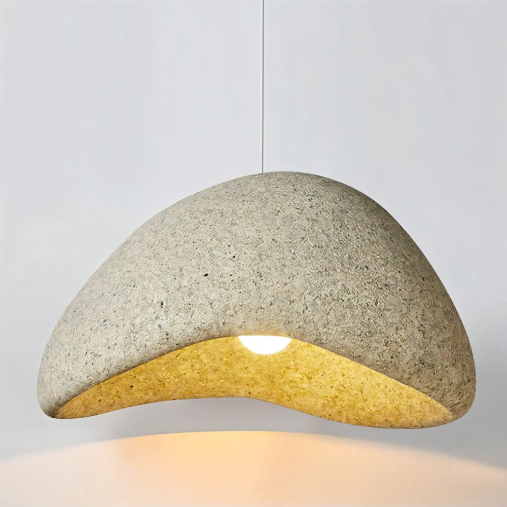 Shibui Sand Pendant Light - Modern Hanging Fixture with Natural Finish for Dining Room & Living Room