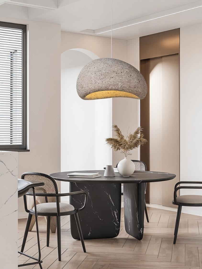 Shibui Sand Pendant Light - Modern Hanging Fixture with Natural Finish ...