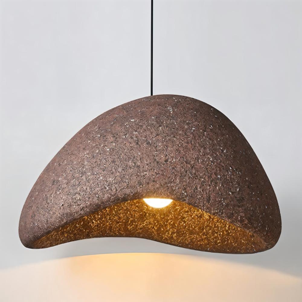 Shibui Sand Pendant Light - Modern Hanging Fixture with Natural Finish for Dining Room & Living Room