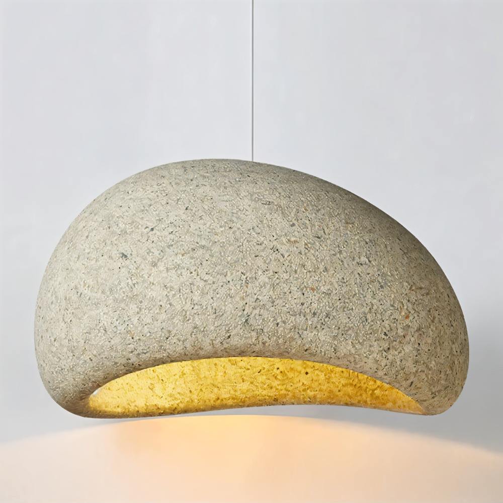 Shibui Sand Pendant Light - Modern Hanging Fixture with Natural Finish for Dining Room & Living Room