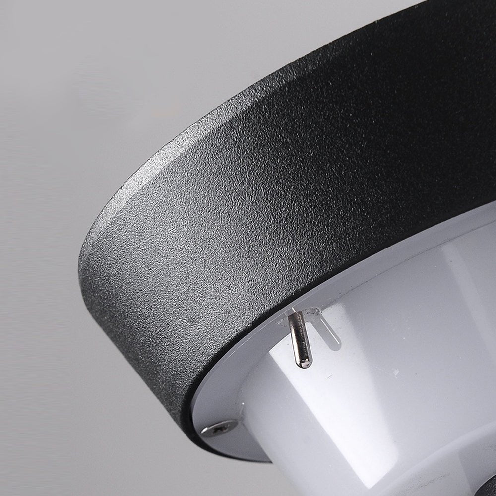 LED Solar Path Light - Modern Black Cylinder Design with Adjustable Spike & Base for Outdoor Walkways & Gardens