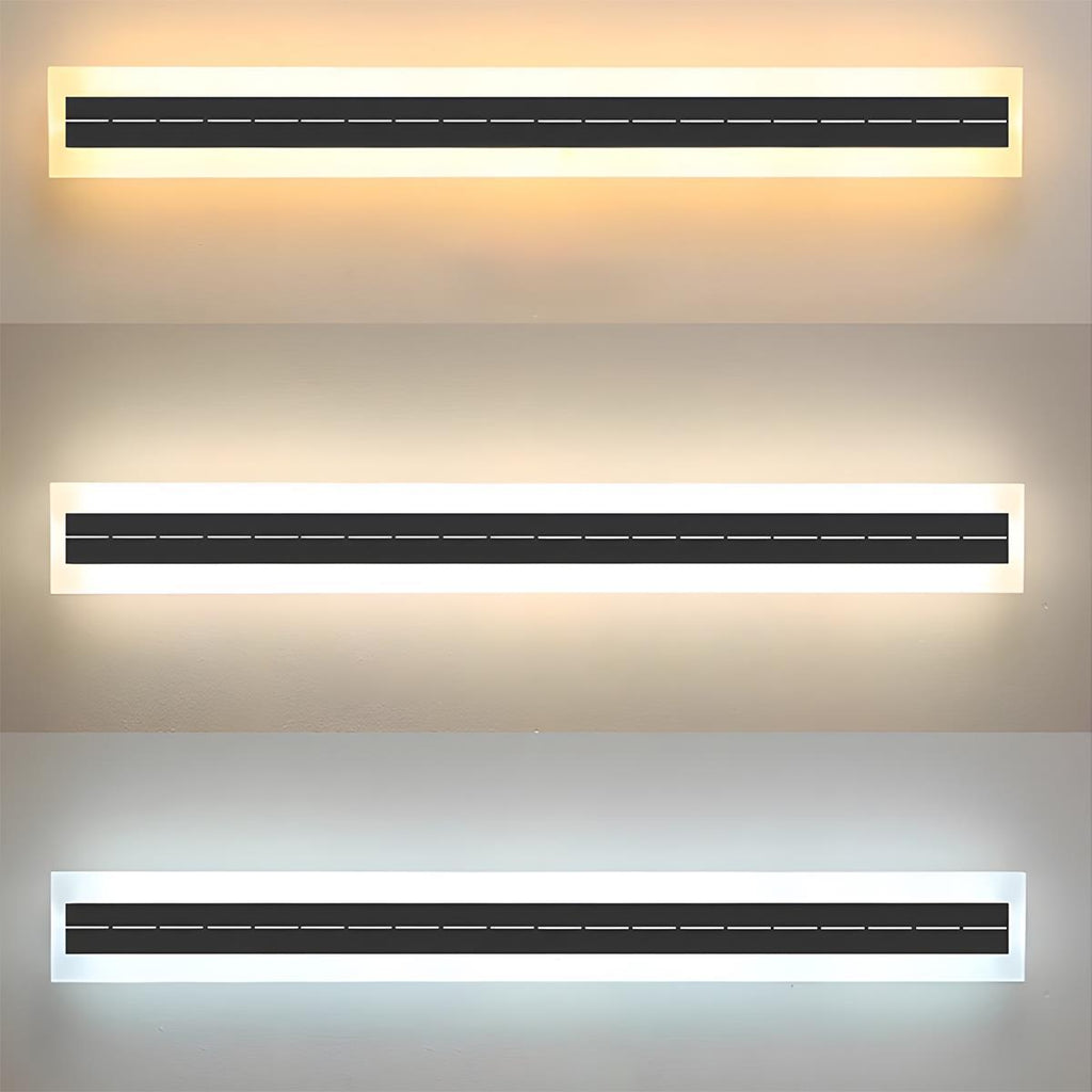 Solar-Powered Waterproof LED Strip Outdoor Wall Lights – Adjustable Color Temperature 3000K-6000K for Porch, Patio & Garden