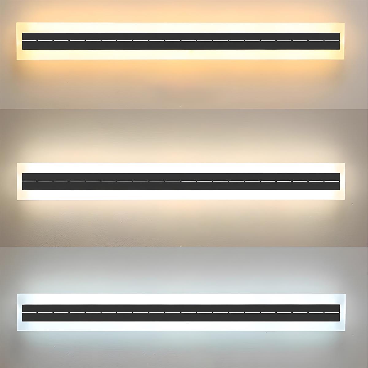 Solar-Powered Waterproof LED Strip Outdoor Wall Lights – Adjustable Color Temperature 3000K-6000K for Porch, Patio & Garden